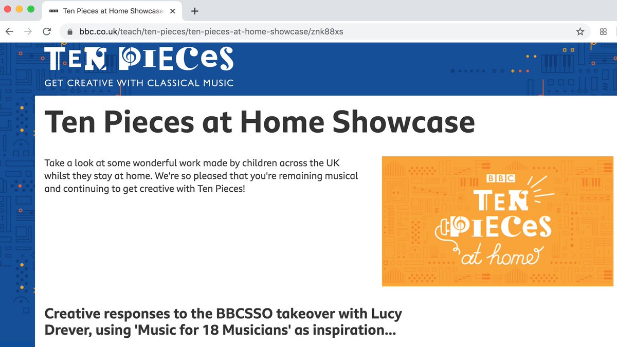 We are delighted to see the work of our Year Four pupils featured on the BBC website Ten Pieces at Home Showcase.  #musicinspires #lockdowncreations #worcesterisgreen
