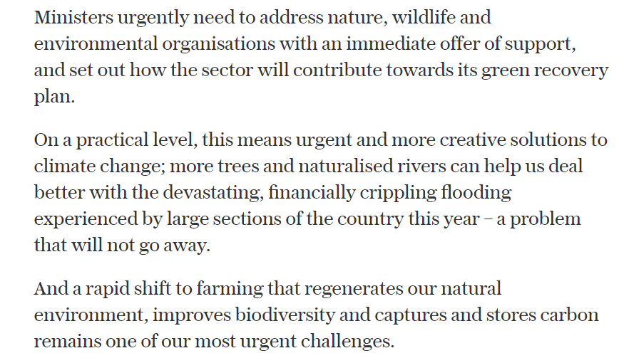 Shaun Spiers (@shaunspiers1) on Twitter photo There have been bespoke programmes for other sectors, but nothing so far for conservation charities. This is a govt genuinely committed to addressing the climate & nature crisis, but there has no far been no action & little interest from <a href="/RishiSunak/">Rishi Sunak</a> & <a href="/hmtreasury/">HM Treasury</a>... so far. 4/ There have been bespoke programmes for other sectors, but nothing so far for conservation charities. This is a govt genuinely committed to addressing the climate & nature crisis, but there has no far been no action & little interest from <a href="/RishiSunak/">Rishi Sunak</a> & <a href="/hmtreasury/">HM Treasury</a>... so far. 4/