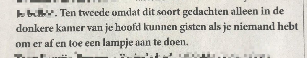 Zelfs los van de context een práchtige zin van @Thomasvanluyn in <a href="/volkskrant/">de Volkskrant</a> magazine.