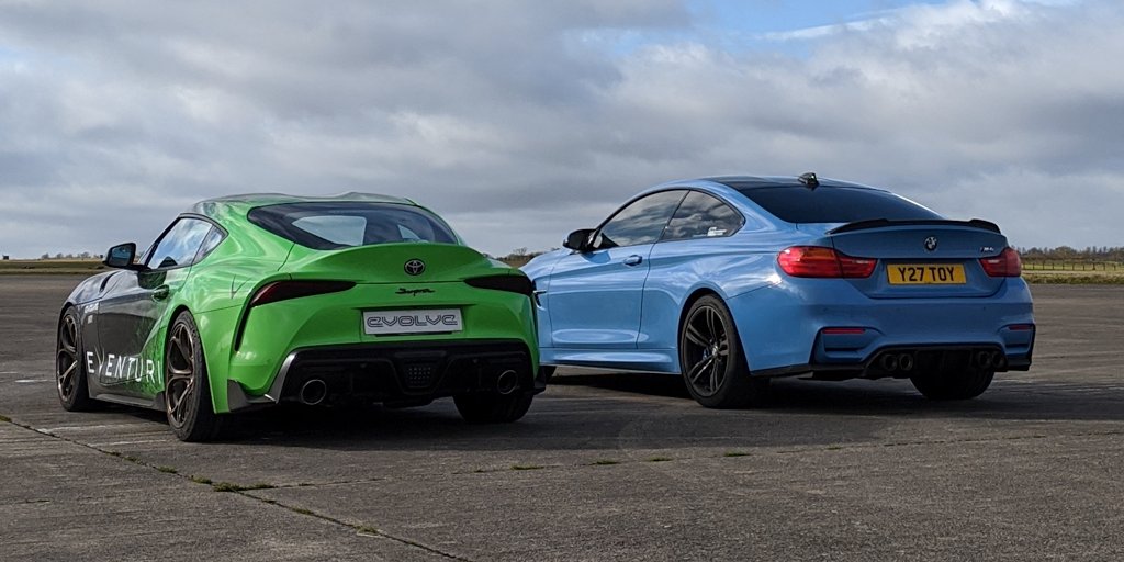 #BMWM4 🔥 3.0-litre twin-turbo straight six 🔥 431hp & 550Nm 🔥 0-60mph: 4.3 seconds Tuned #ToyotaSupra 🔥 3.0-litre turbocharged straight-six 🔥 440hp & 678Nm 🔥 0-60mph: 4.3 seconds The video is live NOW! You know what to do: youtu.be/Seq-76T_bp0