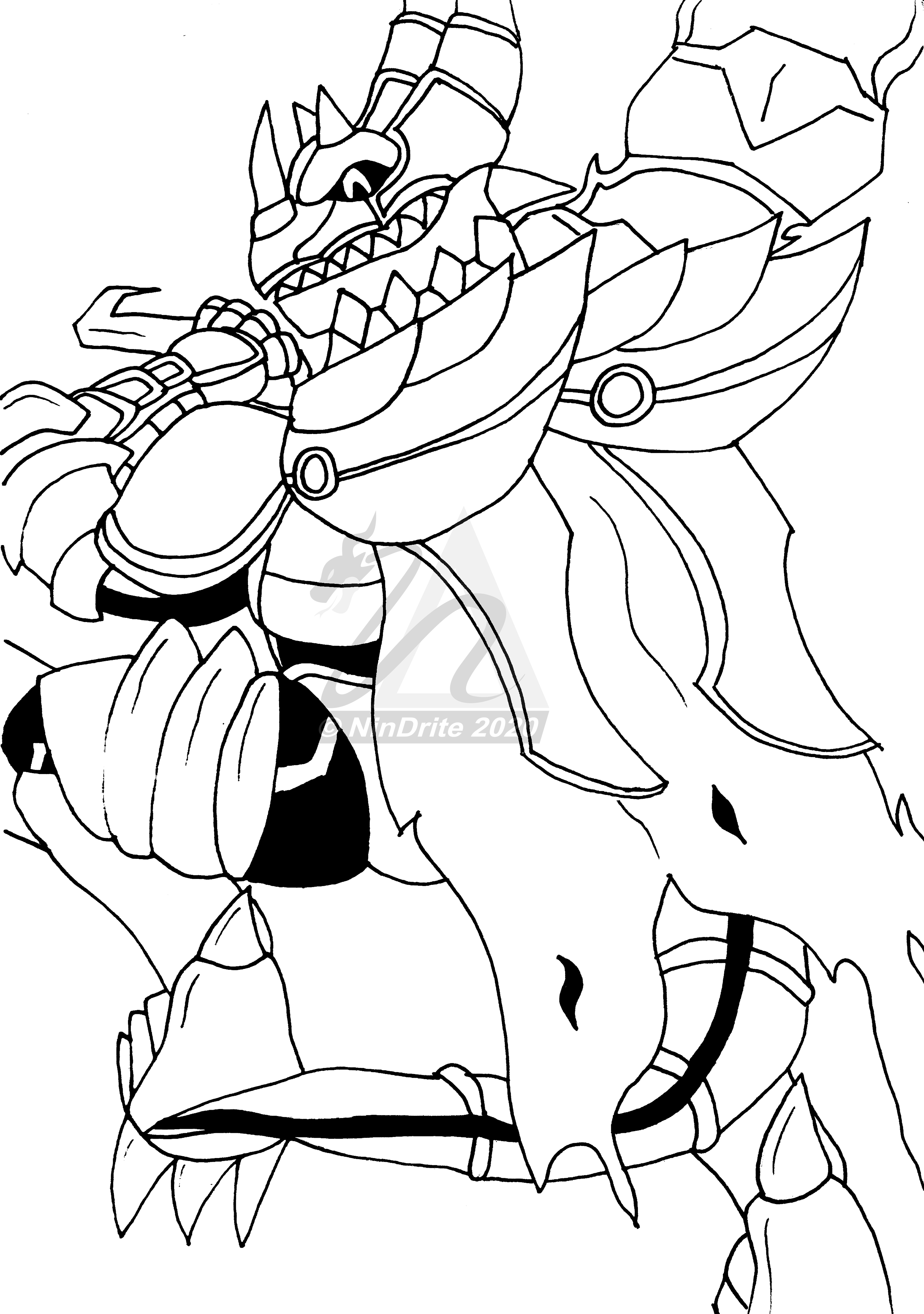 Drite While I Don T Draw Him Much Here S A Slayerdramon Drawing Digimon スレイヤードラモン デジモン T Co 11bff9o1at Twitter