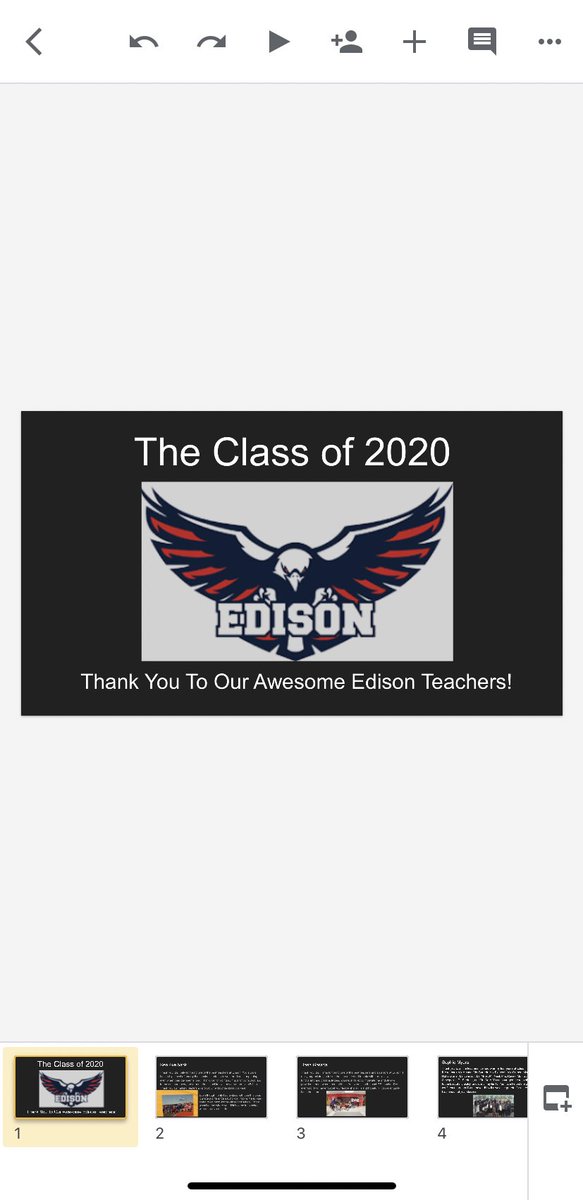 Hey seniors please take five minutes to thank a teacher, custodian or counselor. This is a way to express how much you appreciate their efforts towards giving us the best high school experience. It’ll brighten their day. You can find this slideshow on the class of 2020 gc.