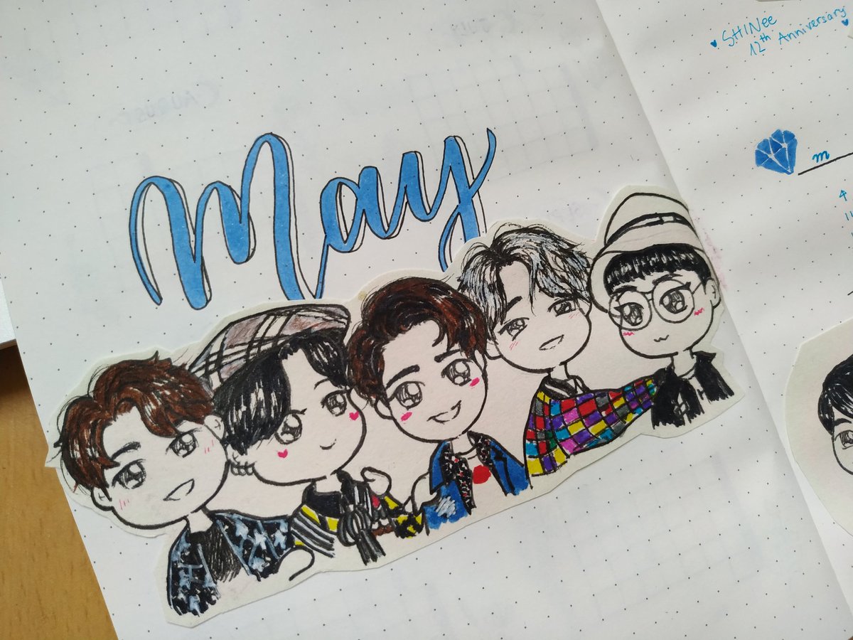 hehe my may bujo spread is gonna be pretty  #shinee
