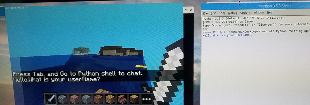 VinylDesignsLA's tweet image. #Minecraftpi #Python3  #PythonProgramming