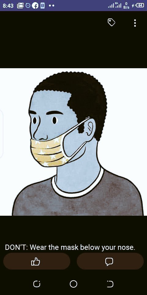 Avoid touching *MEN* to stop the spread of COVID-19
*M*- Mouth
*E*-  Eye
*N*- Nose
Many have developed diffrent styles to pass on COVID-19 massages. 👆👆👆 <a href="/samuelatigi/">Atigi Samuel</a>

#StaySafe.