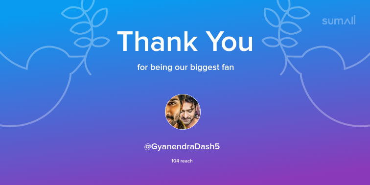 deepuanu7's tweet photo. Our biggest fans this week: GyanendraDash5. Thank you! via https://t.co/TZWKAA9Kgr https://t.co/ZbwaVenlgj