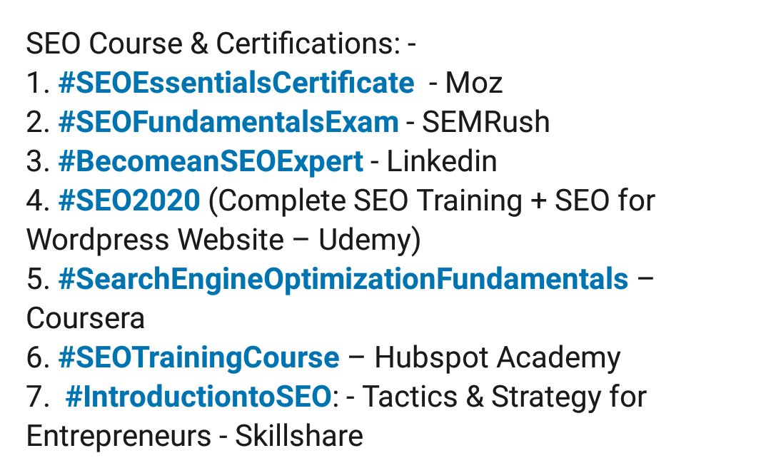 rohitwadhwani99's tweet image. #SEO certifications to utilize your time your time during this #lockdown.