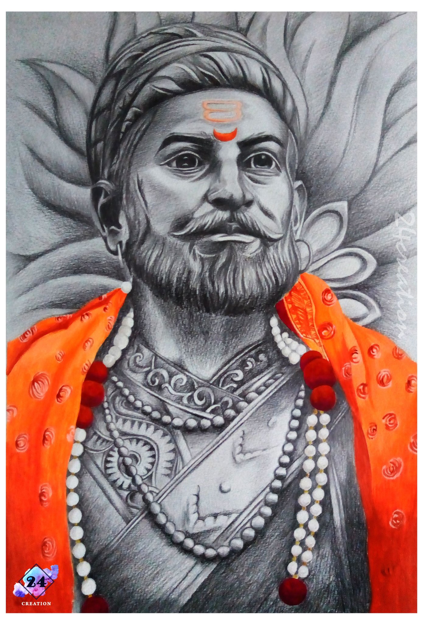 Pencil Sketch Of Shivaji Maharaj  DesiPainterscom