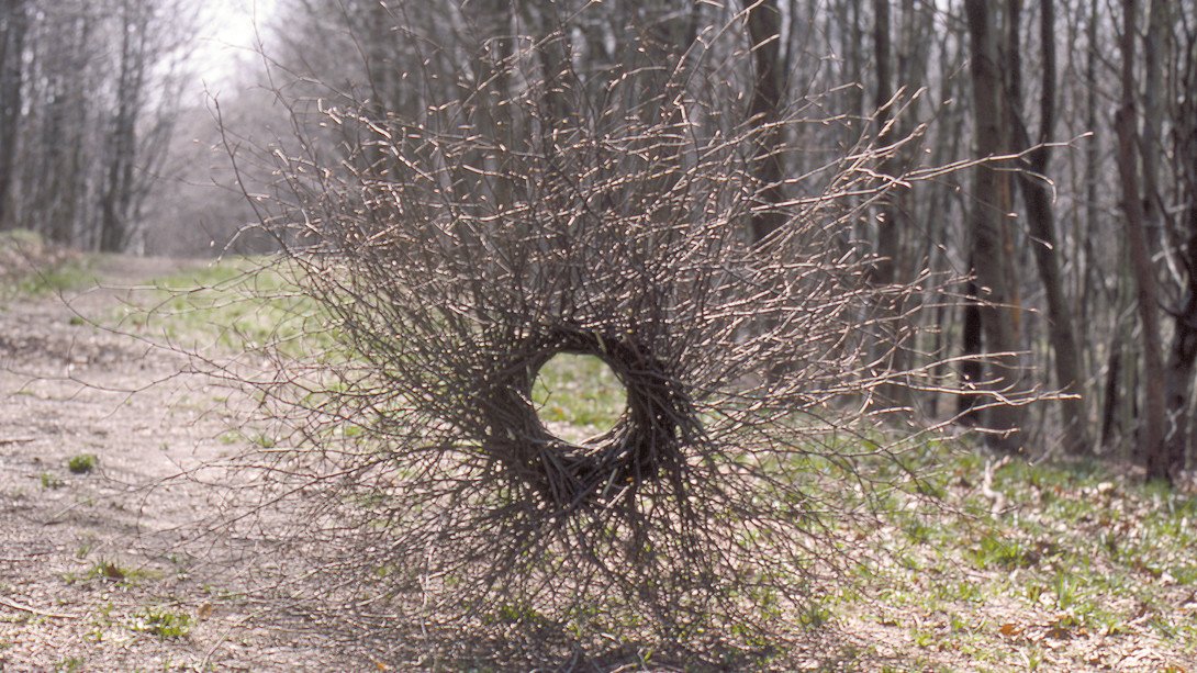 The 'zoney' sculptures and magical land art of Andy Goldsworthy.