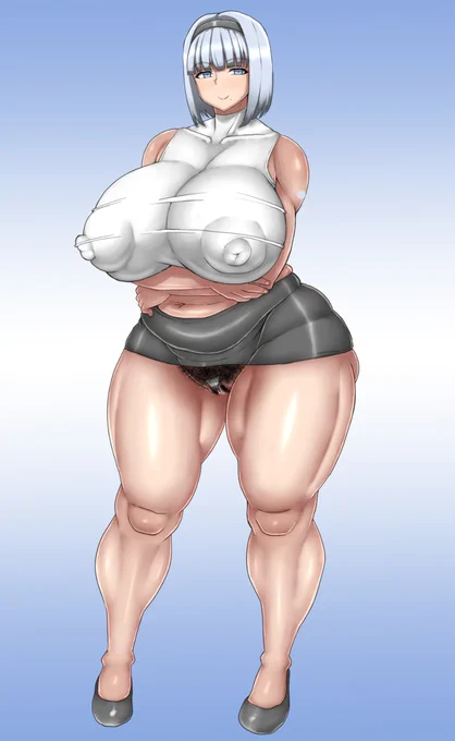 [R-18] エミリア先生立ち絵 #むちむち #爆乳 https://t.co/zk6LScrhwp 