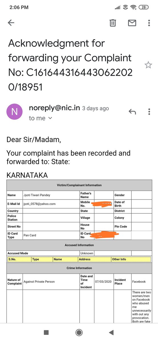 And abuse this woman and her group are abusing and harassing me from a long time. I complained several times but nothing happened. Interestingly many big right wing names are associated with her and they slut shame me in the name of hindutva. My complaint 
