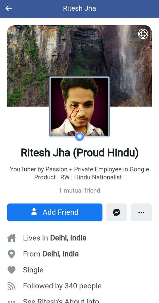 Look at this guy who calls himself kattar Hindu 