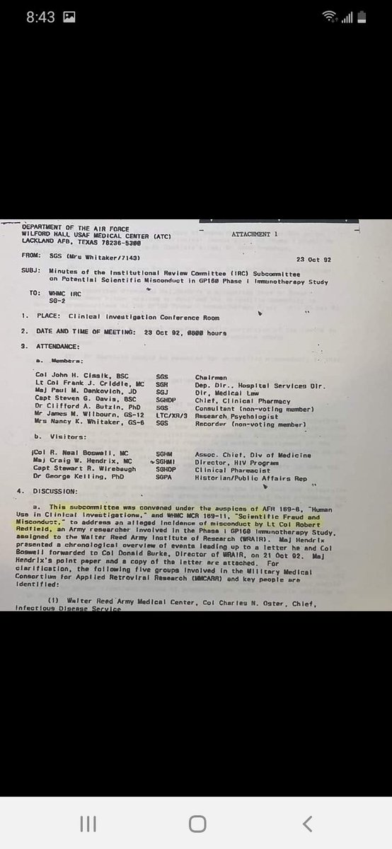 1994 letter to the Congressional Committee’s Henry Waxman that the money caused the Army to kill the investigation & “whitewash” Redfield’s crimes. The fraud propelled Birx & Redfield into stellar careers as health officials.Docs obtained via Tom Paine. @childrenshealthdefense
