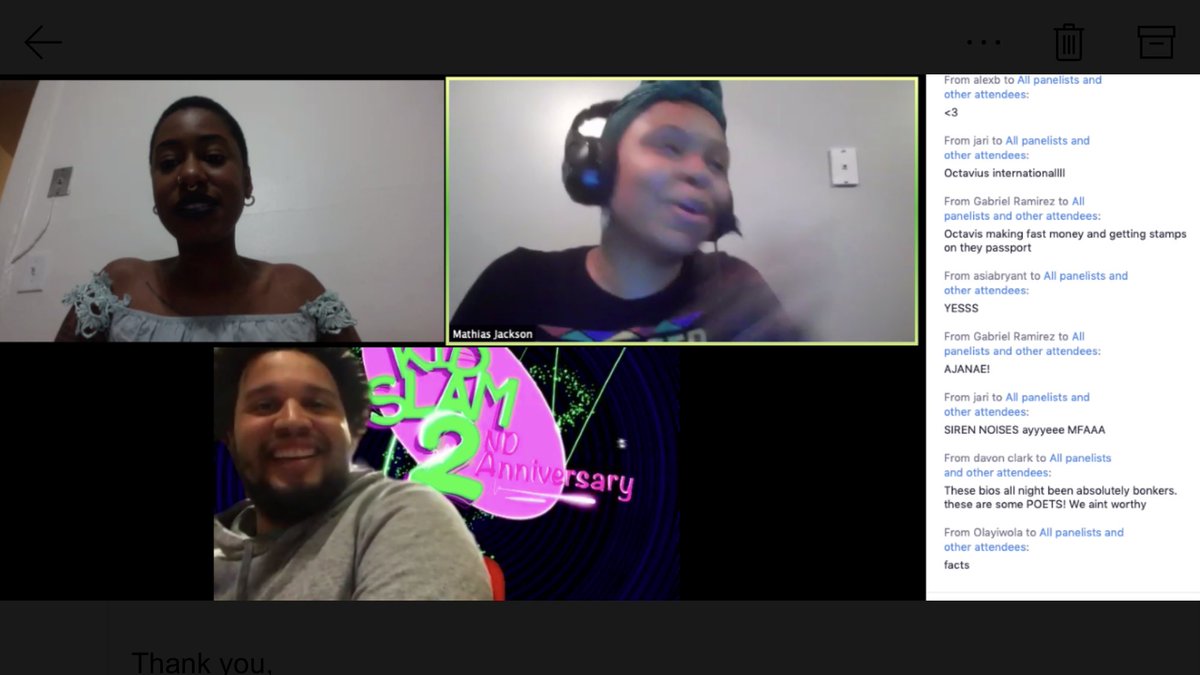 WakefieldPoetry's tweet photo. Friday night! Time for @bigkidslam 2nd Anniversary! So much excitement everywhere! Everyone did it! Such power in that line up!
@RaychJackson AND @hewhotoastsbred even shared new work!
@DJCaShEra at the end, too!  Thank you! https://t.co/ZXQJfQp447