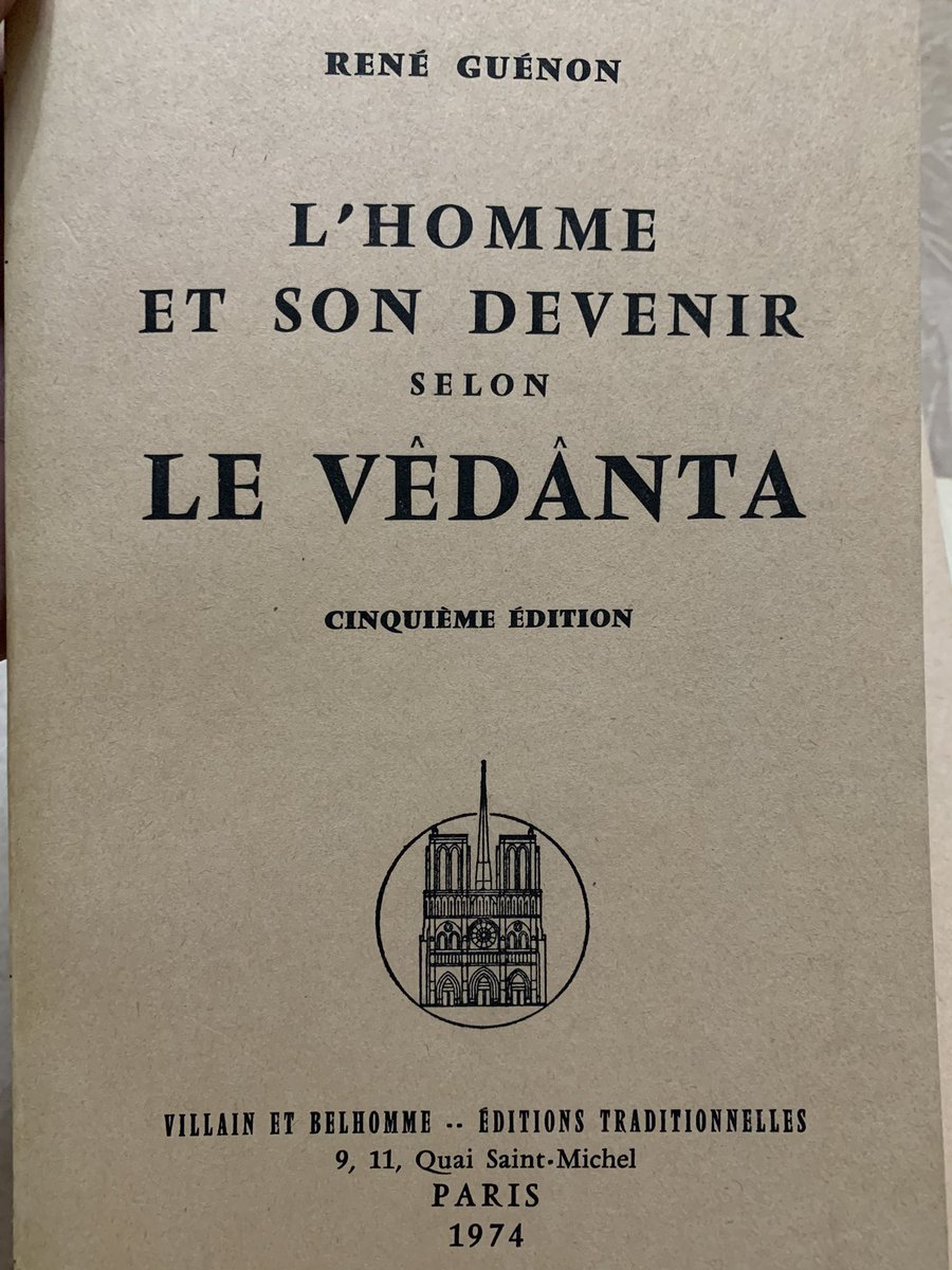 His first book was result of his rejected dissertation  #EPHE L’introduction générale à l’étude des doctrines hindoues 1921 then L’homme et son devenir selon le Vedanta 1925 signaled his  #orientalist interest defining  #Hinduism as  #Vedanta - metaphysical tradition and monism 8/