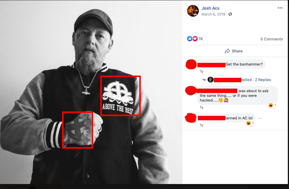 We know Josh is affiliated with ASC due to his frequent posts about them and the fact that he has a ASC tattoo on his left hand. Josh also puts "asc" in many of his Facebook usernames ("Josh asc" and "JD asc Moxie").3/