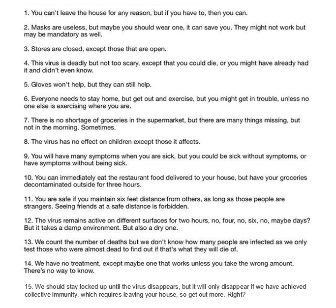 Finally! Definitive #COVID19 rules!