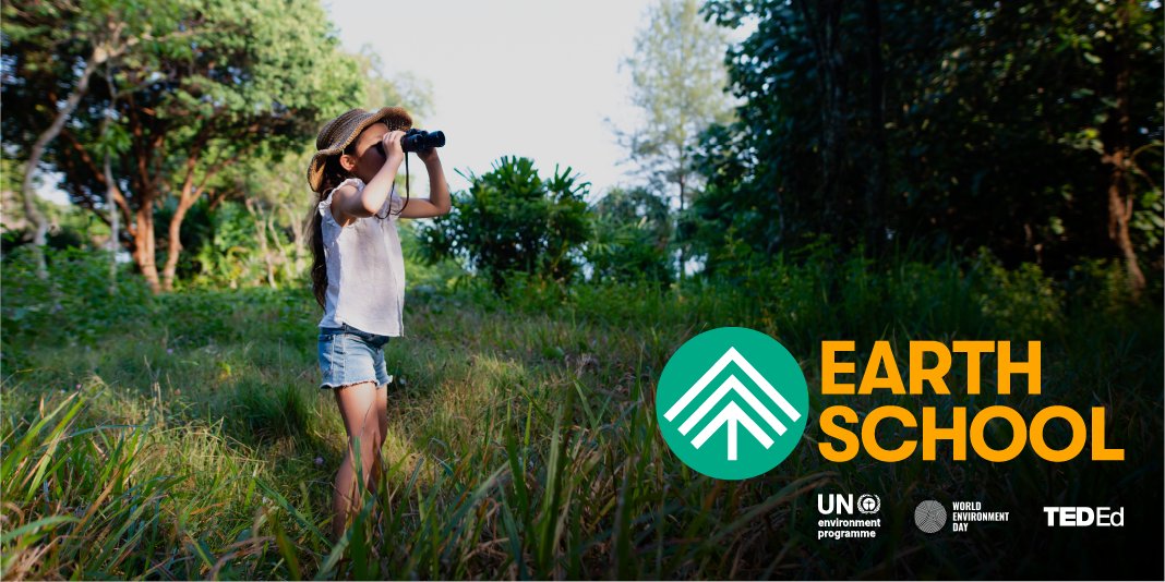👩‍🎓📚🌳 School is in session! Introducing #EarthSchool, an immersive nature adventure from @TED_ED, @UNEP and partners. Dive into 30 Days of videos, quizzes, challenges, and more, here: wrld.bg/ndEl50zo8lm