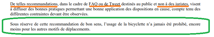 Dans la même lignée que l'extrait précédent,  @Place_Beauvau explique que les FAQ ou tweets visent uniquement à informer le public.Comment expliquez-vous alors que les verbalisent à 135€... bien souvent en citant ces FAQ?