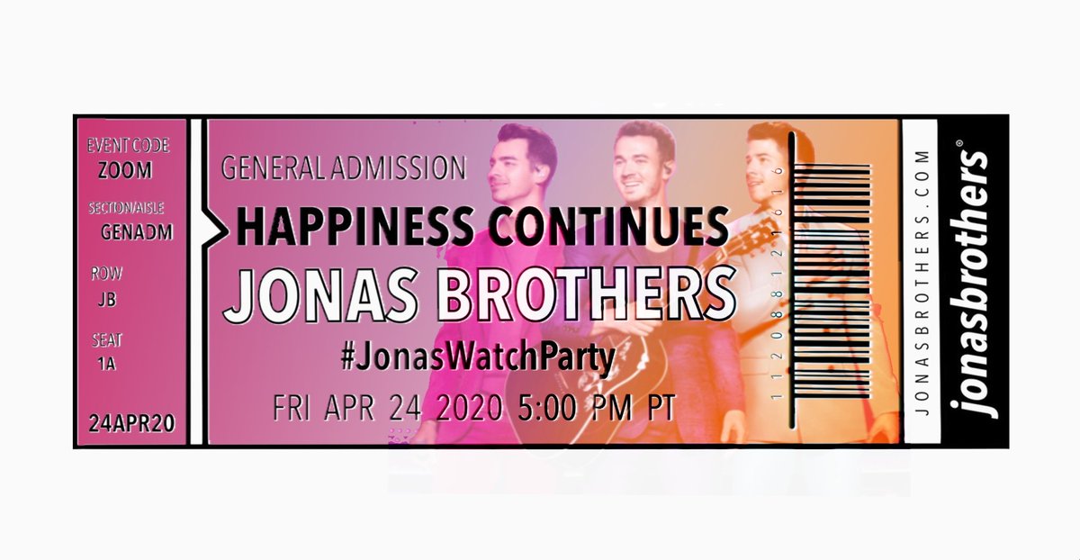 Did you get your tickets guys? The #JonasWatchParty starts in 10 minutes♥️ <a href="/jonabrothers/">janet</a>