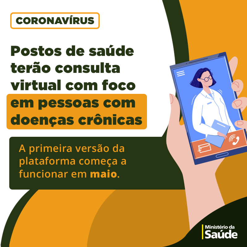 minsaude's tweet photo. 💻Os brasileiros vão contar com mais um serviço para o combate ao #coronavírus. O @govbr vai disponibilizar consultas virtuais nos postos de saúde, a partir do próximo mês. Cerca de 20 mil profissionais serão treinados. Entenda como funcionará o serviço: https://t.co/GaeDsWXGBE https://t.co/euJVWdU3tr
