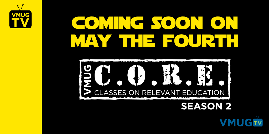 MyVMUG's tweet photo. MAY THE CORE BE WITH YOU π«
Season 2 of #VMUGCORE will premiere on May 4! Continue your virtualization journey, and discover some out of this world #homelab tips. #VMUGTV
Watch the trailer here: https://t.co/wNJag4v4F0 @VMUGAdv https://t.co/fjdY3BdMGB