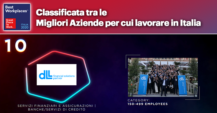 recruitment_DLL's tweet photo. @DLL has been ranked in the top 10 companies to work for in Italy! Congratulations to all of our people in Italy that have made this possible.
#DLLItaly #DLLproud #bwitalia2020 #lifeatdll https://t.co/3jI40CMWPN