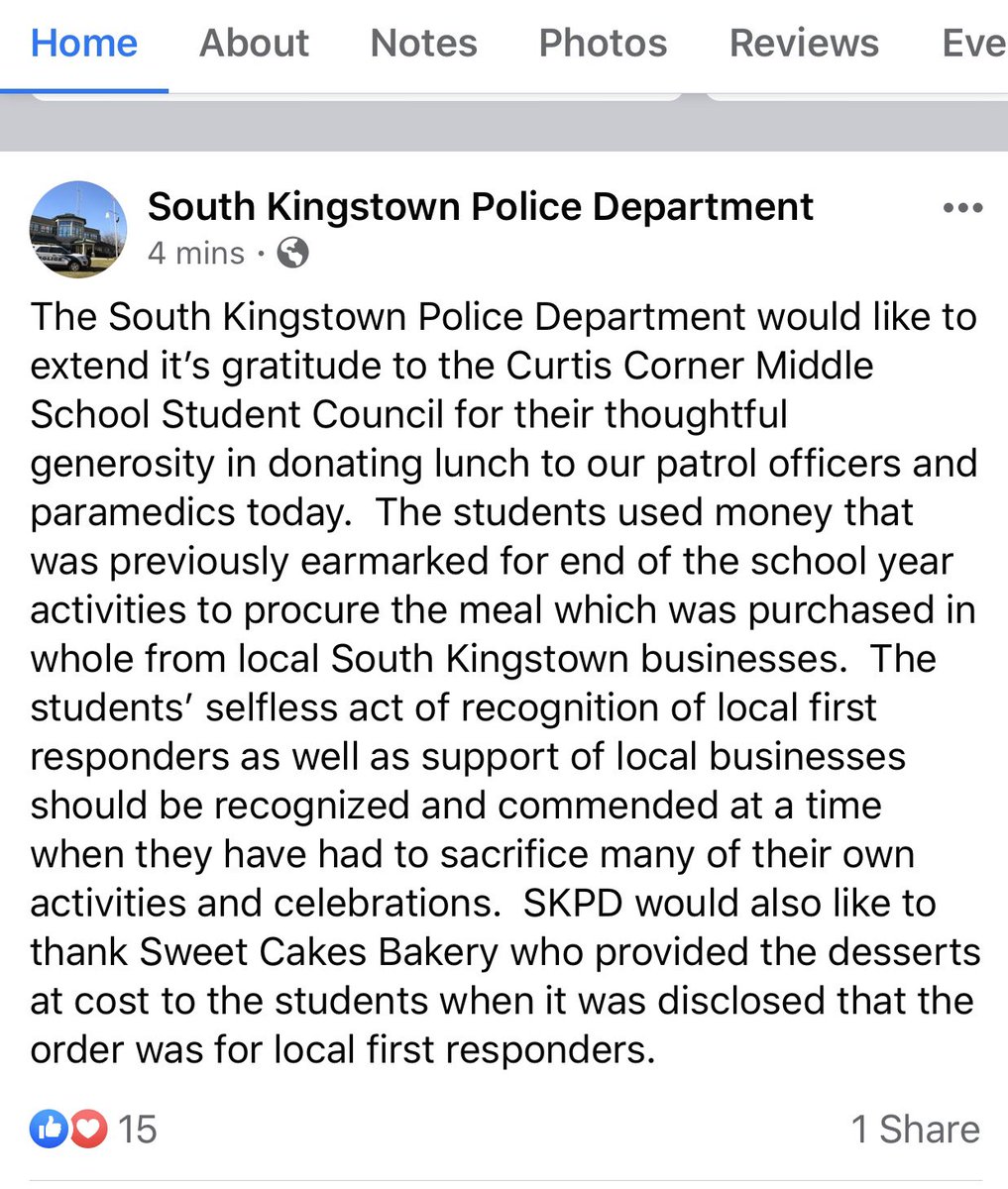 CurtisCornerMS's tweet photo. So proud of our Ss. Donated lunch and treats to first respondersall locally purchased to support our community ๐๐๐#SKProud #CCMSROCKS @savastano_linda @AP_CurtisCorner @ZBioteau https://t.co/BqEnxTA7rO