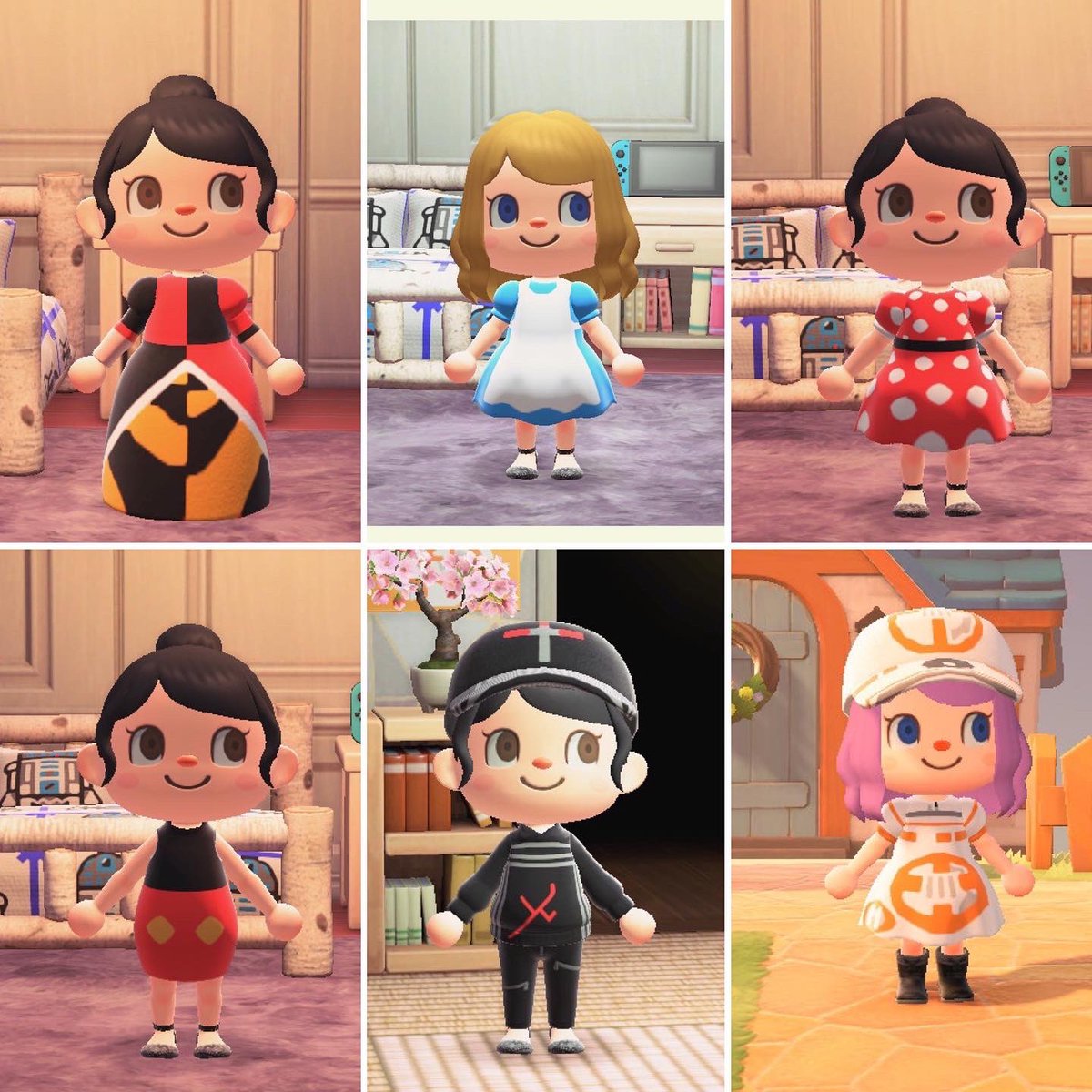 creative_clumsy's tweet photo. Made a bunch of outfits in animal crossing for anyone interested in them you can find them with my creator code: MA-3820-3628-0282 Hope you like them. I’m adding more all the time :) #acnhdesigns #disney #dcuniverse #mario #AnimalCrossingNewHorizons https://t.co/h3ldMn9ULI
