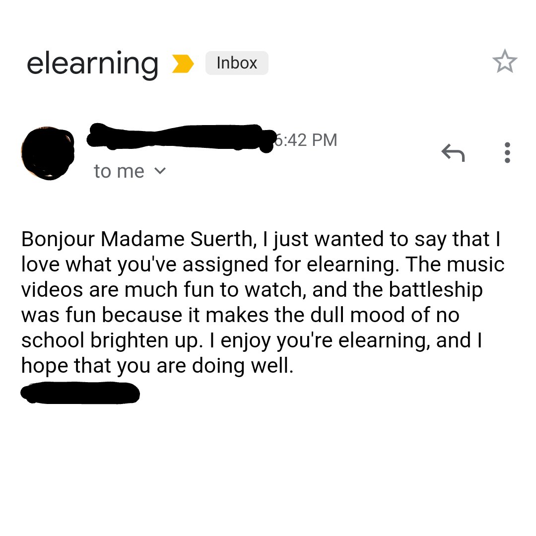 WorldLang97's tweet image. So this just happened! We miss our kiddos... It feels extra special to get praise from them during our time away. 🥰

#DoItForTheStudents #TeacherLife