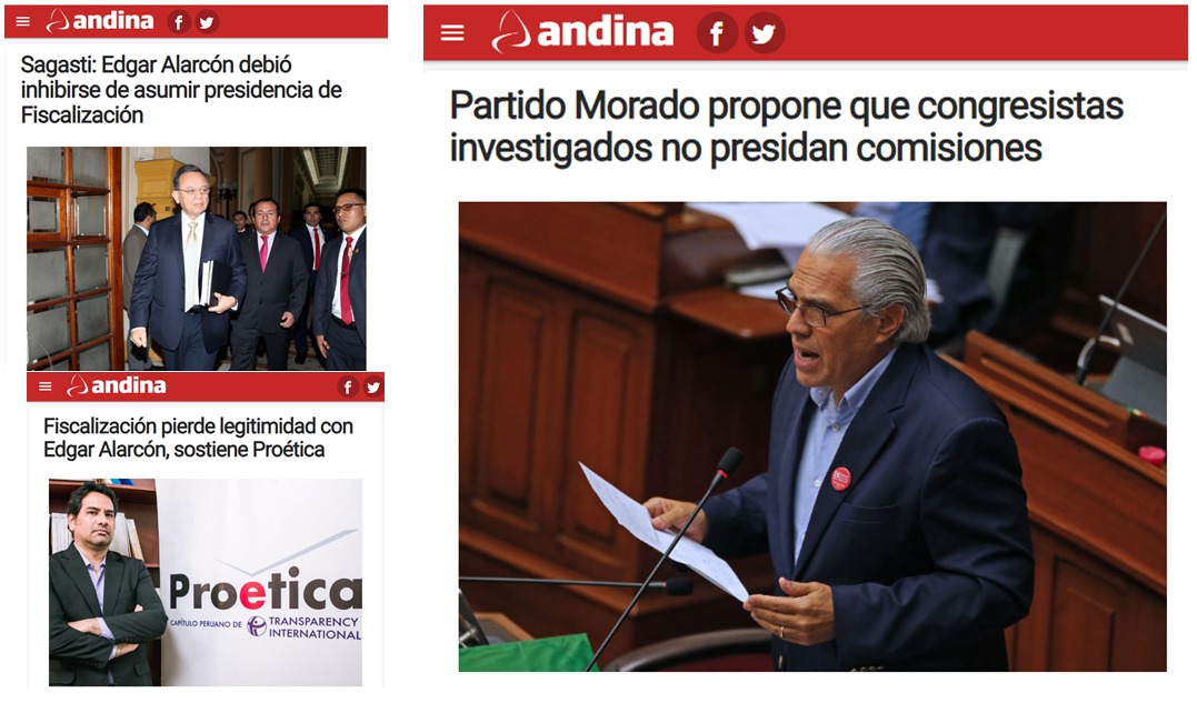 Noktambuleante's tweet image. ¿Por qué, cada vez que alguien quiere criticar a congresista @edgaralarconofi -excontralor que destapó caso Chinchero-, aparece primero en @Agencia_Andina ? Es la agencia oficial de noticias del Poder Ejecutivo que preside @MartinVizcarraC involucrado en caso Chinchero?