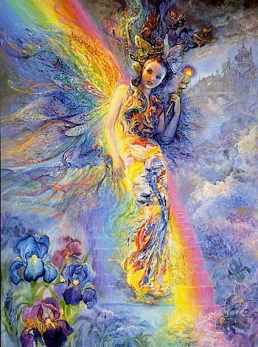 heejin as iris•goddess of the rainbow and messenger of the gods•also known as the goddess of the sea and sky