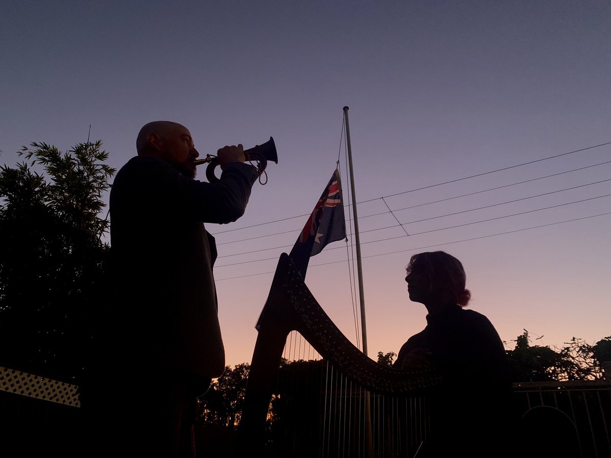 Covering a very different Anzac Day today, starting in Mount Ousley where Craig and Yasmine played the bugle and harp, joining thousands who marked the dawn from their own driveways. Oddly, it seemed like a bigger occasion, perhaps more united, even though everyone was separate.