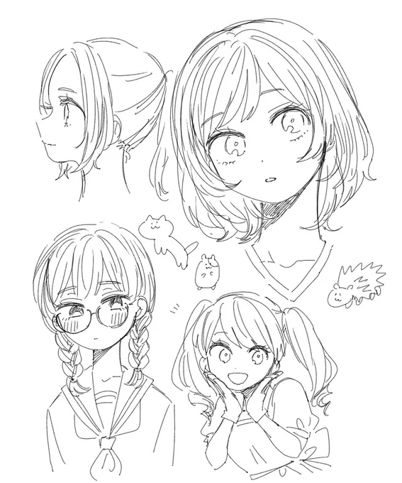 女の子を書くと元気になれる 