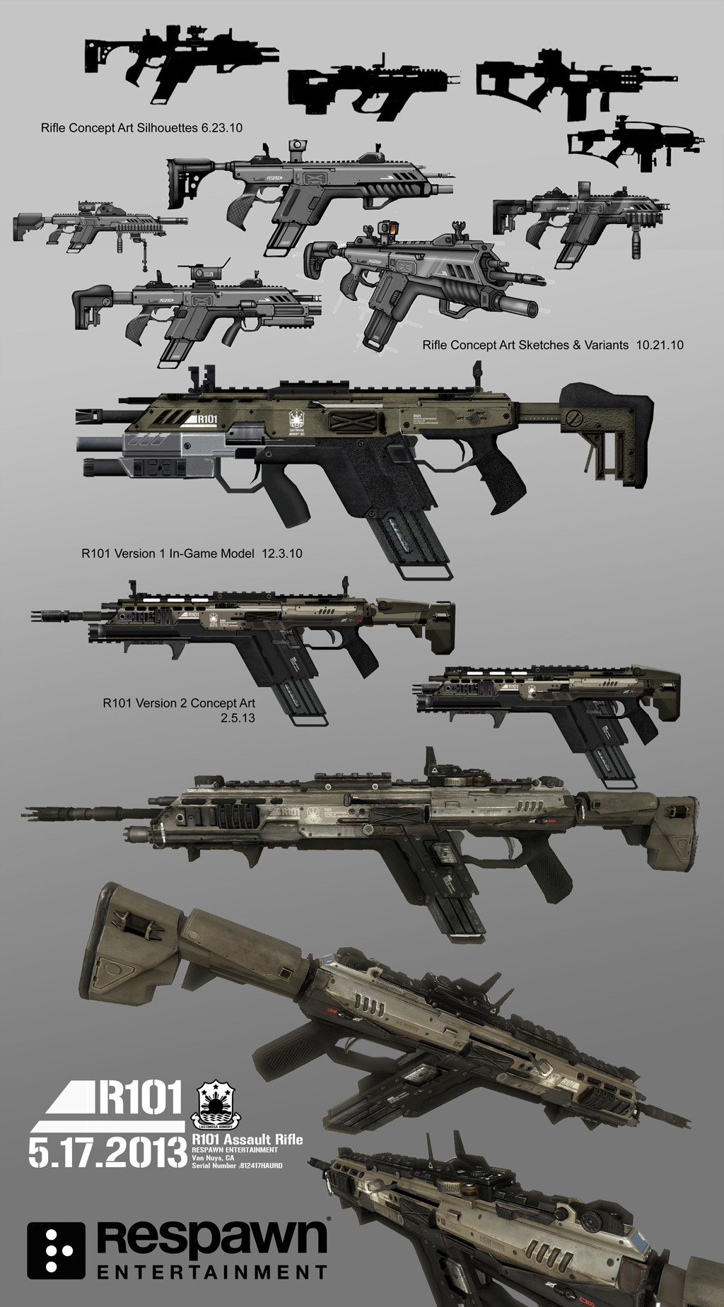 Ryan Lastimosa Here S A Series Of Concepts Of The R101 R1 R301 Rifles And The Dmr From Titanfall And Apex Legends This Weapon Has Evolved A Great Deal From 10