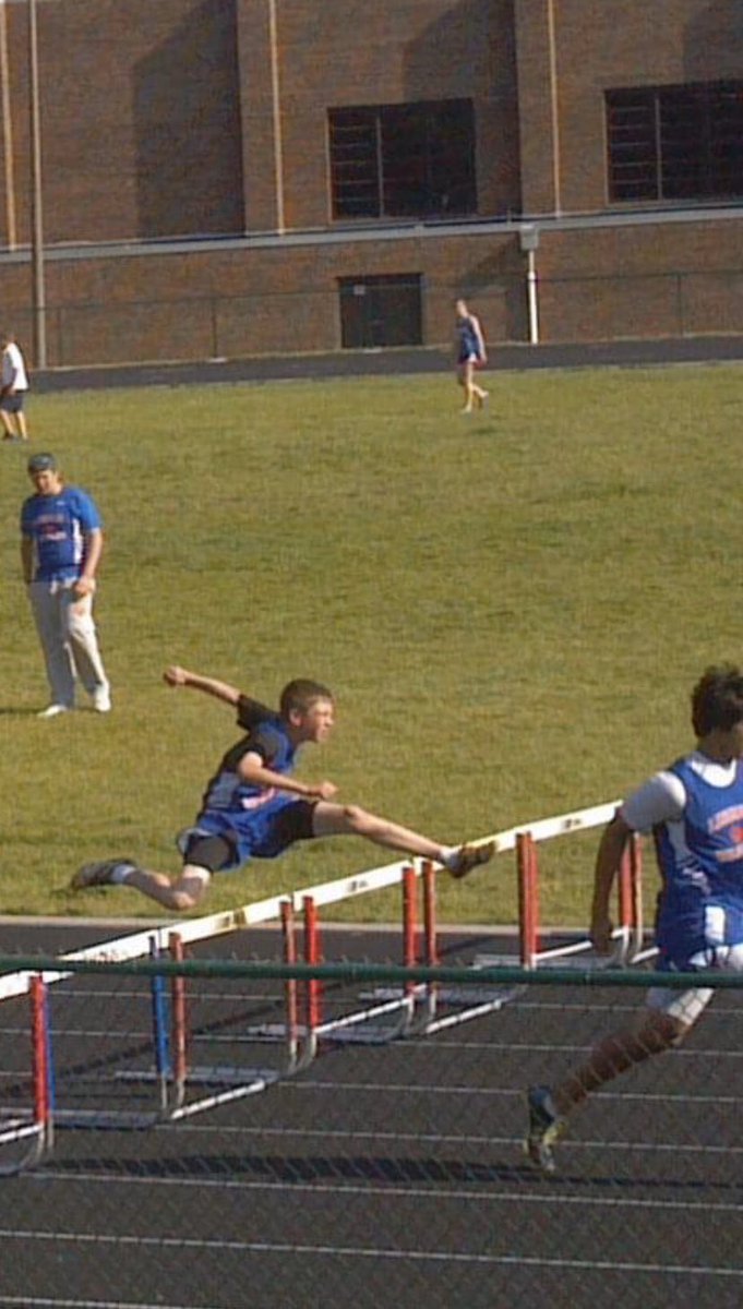 One of these guys just got drafted in the NFL and won this race. The other one just finished 2 jacks pizzas and, you guessed it, lost this race. Many ways we are equal, yet more ways we are far apart...