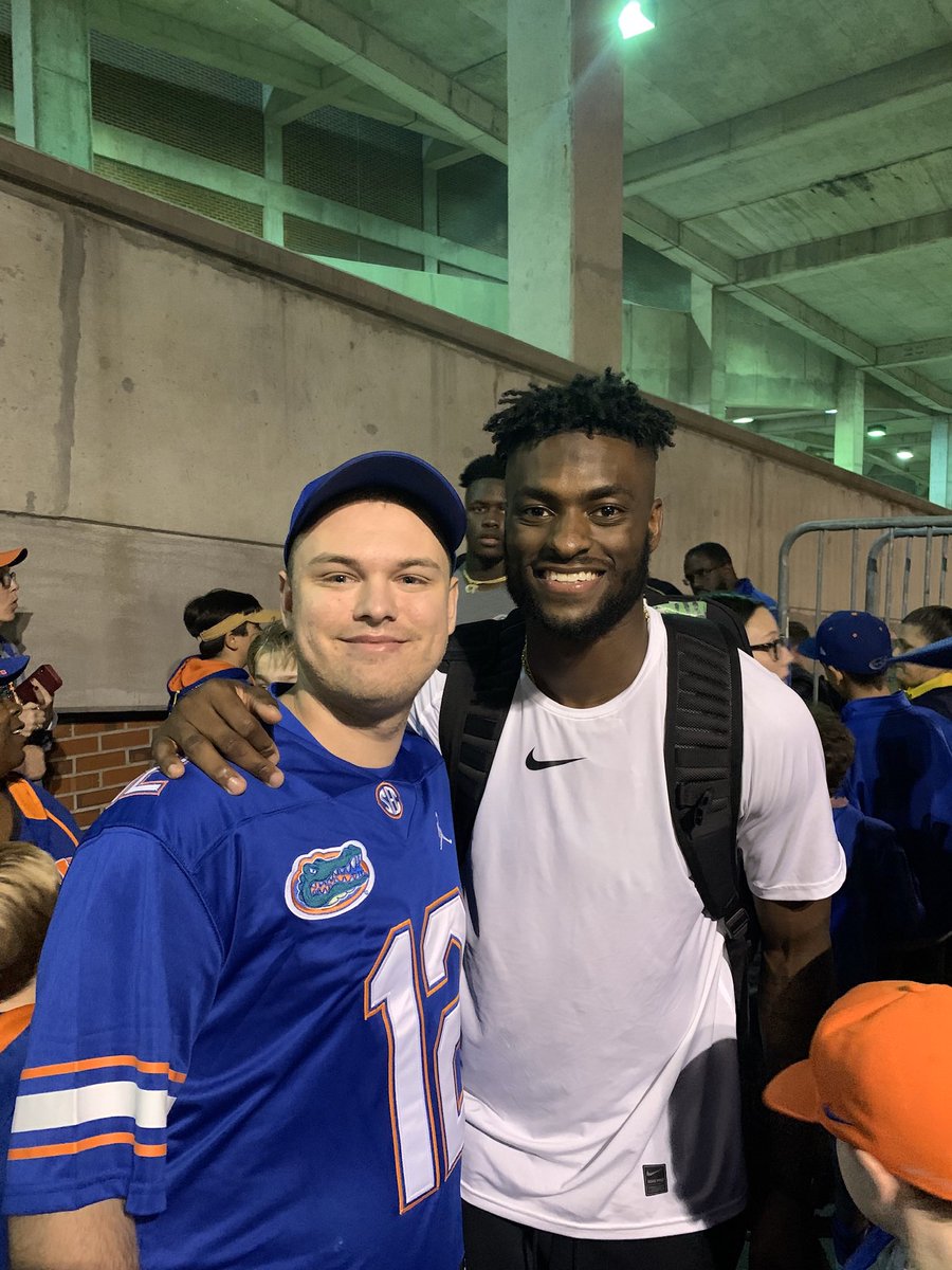 gators_1216's tweet photo. @VanJefferson12 congrats on going to the rams was awesome watching you play at Florida and thank you for taking the time to sign my jersey and take a picture with me https://t.co/DFmQPOfjX3