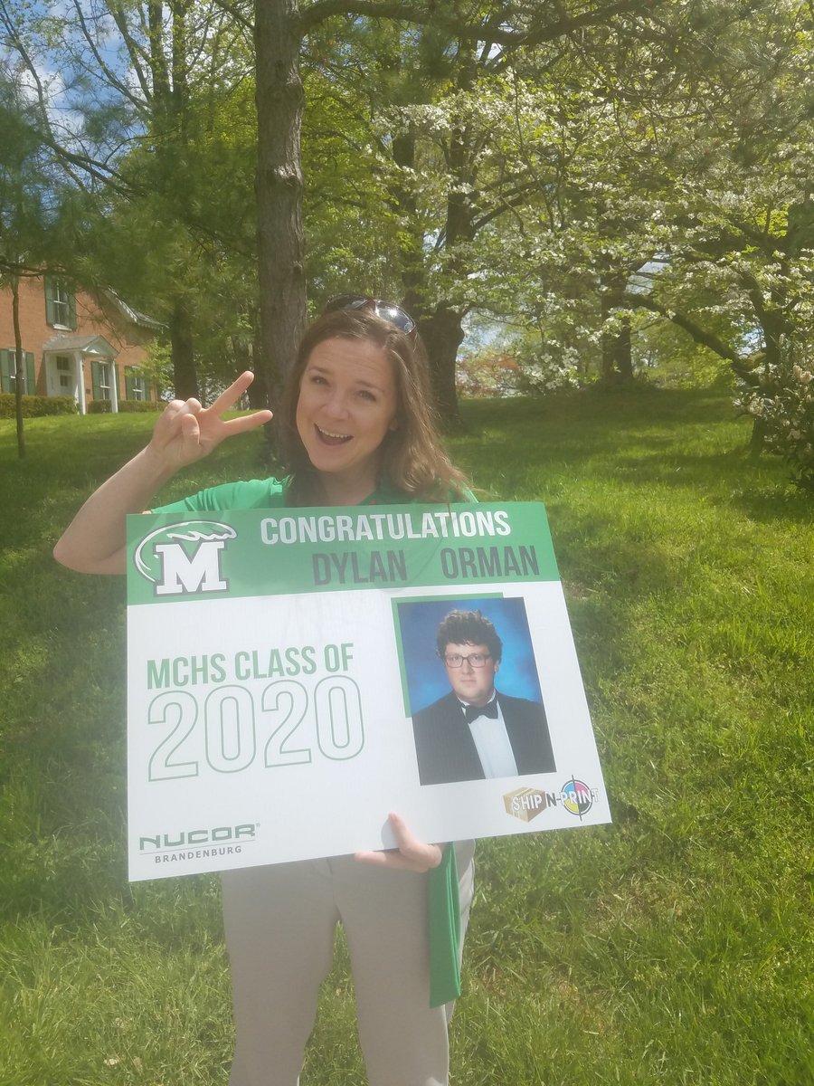 ManginMrs's tweet photo. #Classof2020. #WeAreMeade are so proud of our Seniors and I was glad to deliver this special message to a very special MCHS Senior I had in class! #MCHS https://t.co/6Yf2ftEDEP