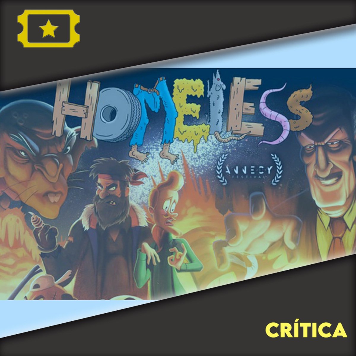 Animación en clave irónica, rebelde y contestataria. Crítica de “Homeless”. cineargentinohoy.com.ar/animacion-en-c…
De <a href="/_jose_navarro/">José Ignacio Navarro</a> <a href="/JovenFlanagan/">Santiago O´Ryan</a> 
Disponible en <a href="/CINEAR_/">CINE.AR</a> 
<a href="/Fabula_prod/">Fabula</a> 
#jorgecampusano
<a href="/homelessoficial/">homeless</a>