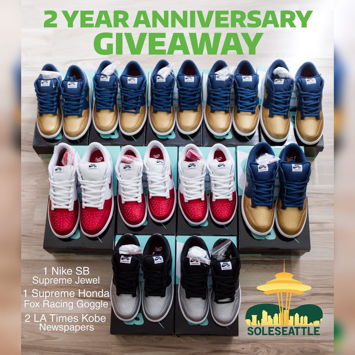 kevculala's tweet photo. SoleSeattle’s 2 Year Anniversary Giveaway is live on Instagram!

Thank you for all your support ❤️

Click here to enter (it’s free!!) - https://t.co/6S76Voc2Hz https://t.co/AR13O1WVk4