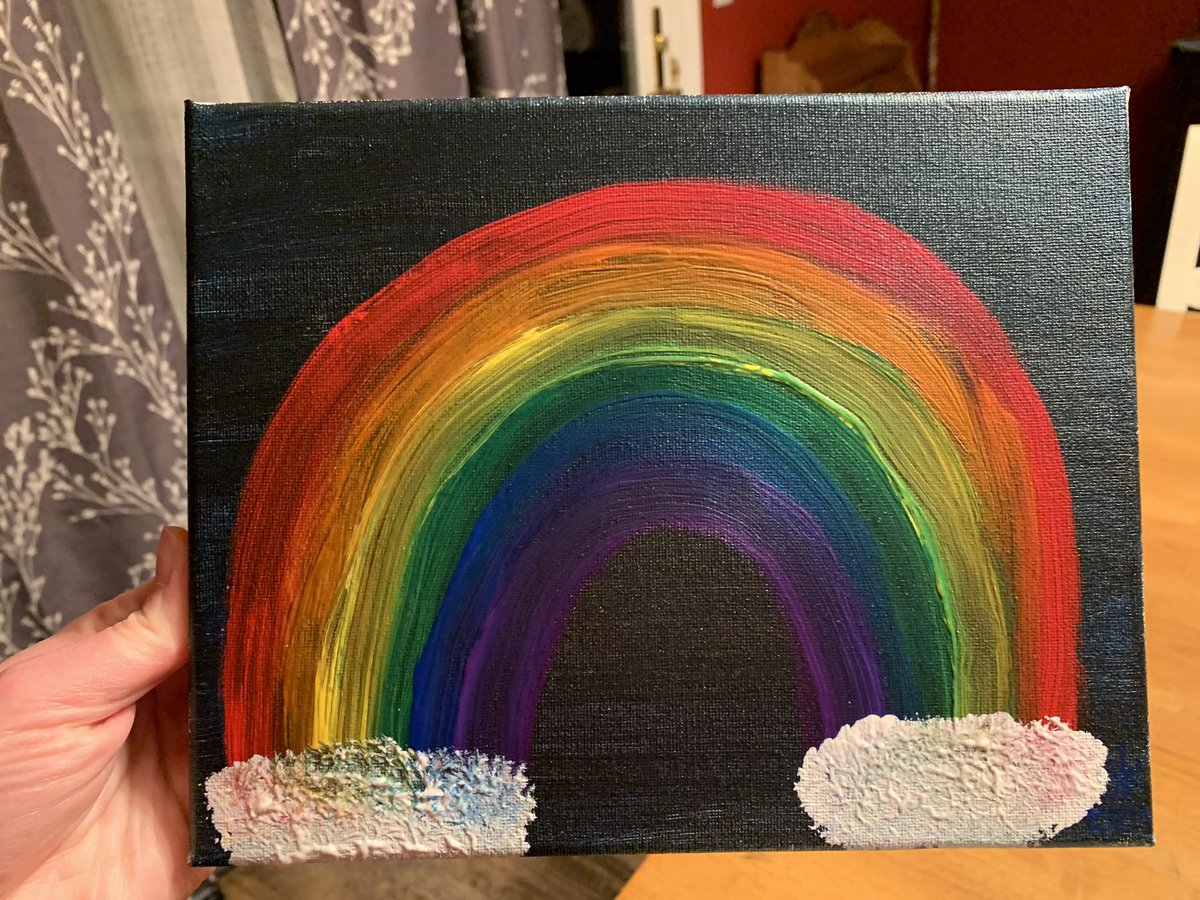 MrsKratzer's tweet photo. Family painting night with @TheKratzer and Luke. #whoseiswhose #familynight #QuarantineLife #Covid_19 https://t.co/Dm0KpFesJd