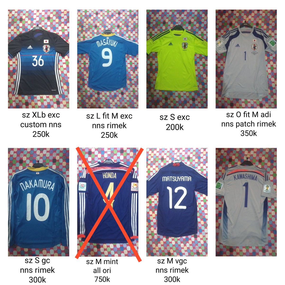 sigitbre's tweet photo. WTS all jersey original
CP 082157255993
Silang merah dah sold yaa

@Jerseyforum
#jersey4sale https://t.co/QNj4w0rKGG