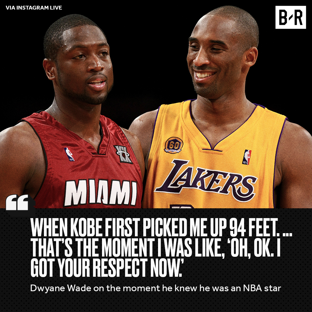 BleacherReport's tweet photo. Kobe gave @DwyaneWade the validation he needed to be a star. https://t.co/trYDP3yqQA