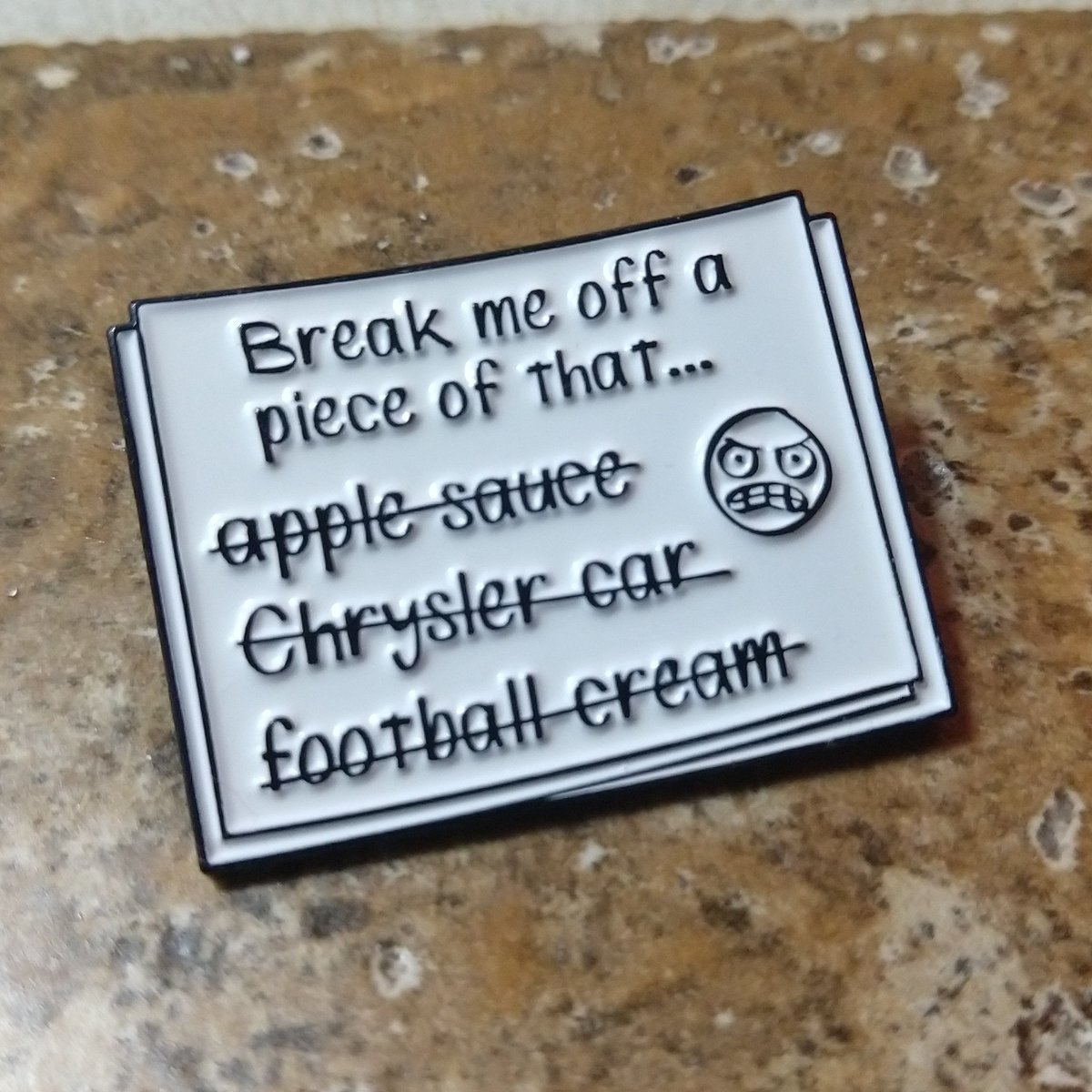 maddreamco's tweet photo. It's right on the tip of my tongue... #pins #office #theofficepins #theoffice #officepins https://t.co/ba30V6Qf3F