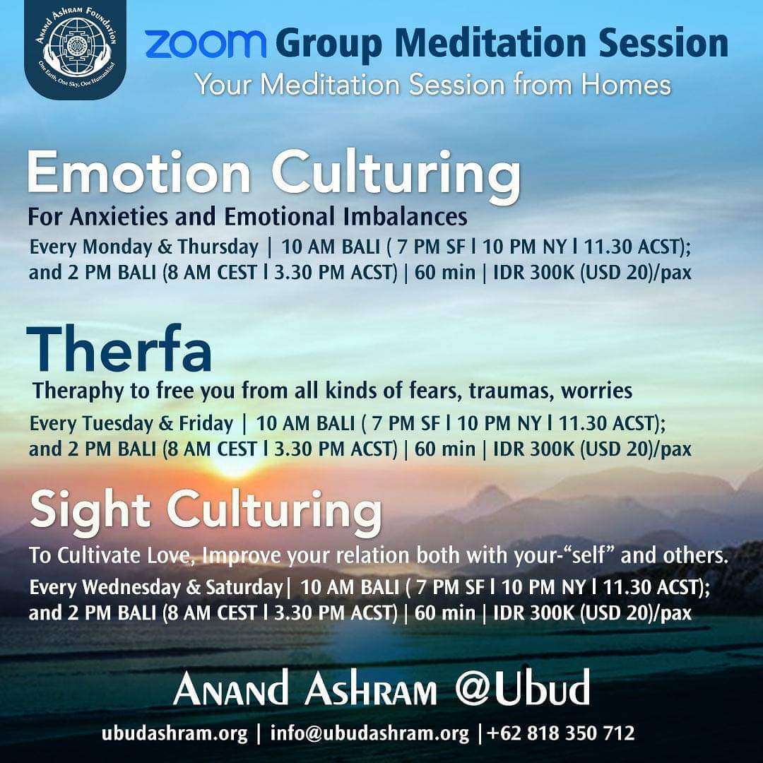 Our new #online #meditation programs  #stress #stressmanagement #fear #fearmanagement @Anand_Krishna_ @DavidEzsar @AnandAshramUbud @AnandAshram