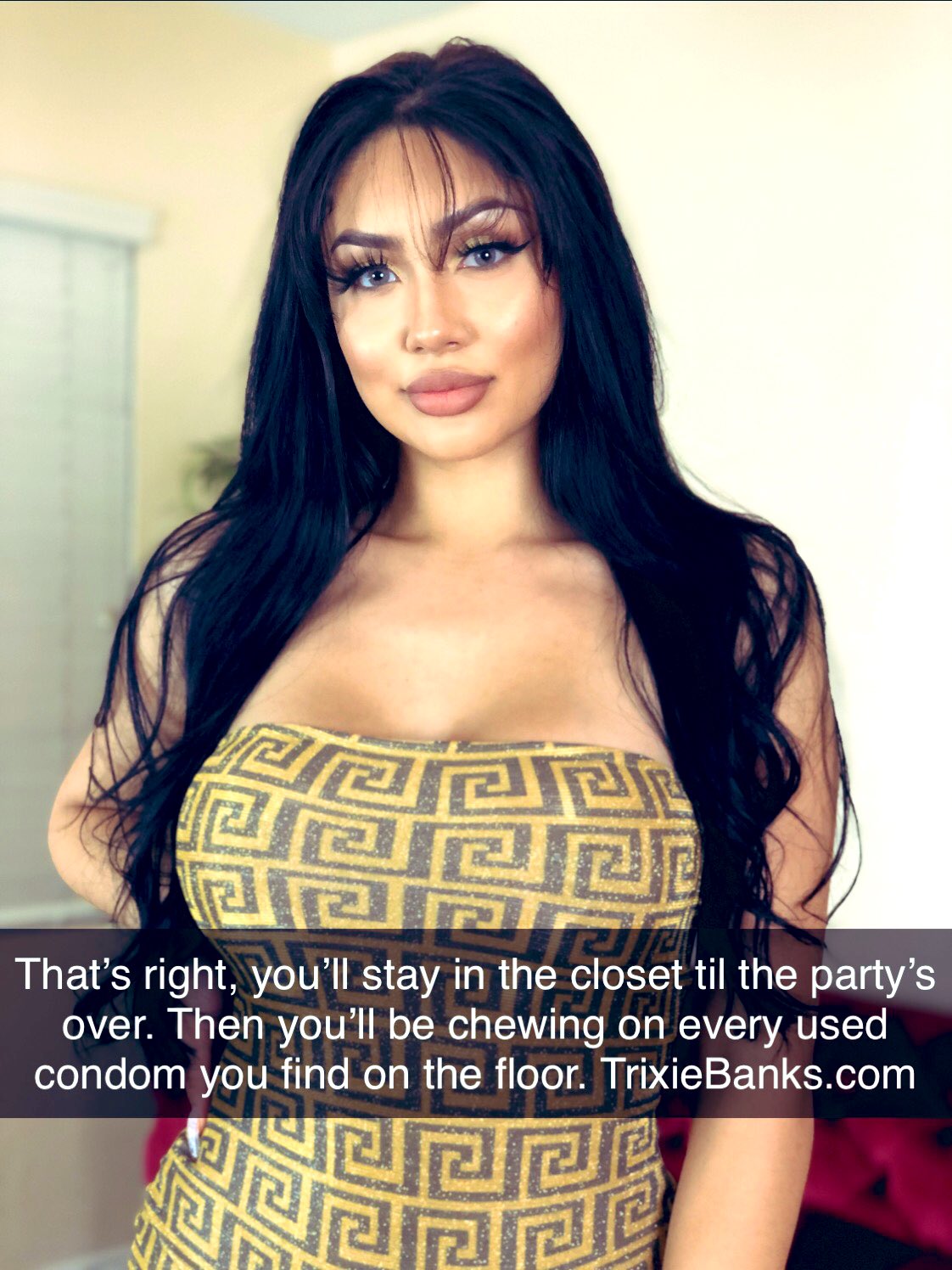 Trixie Banks teases with sissy captions