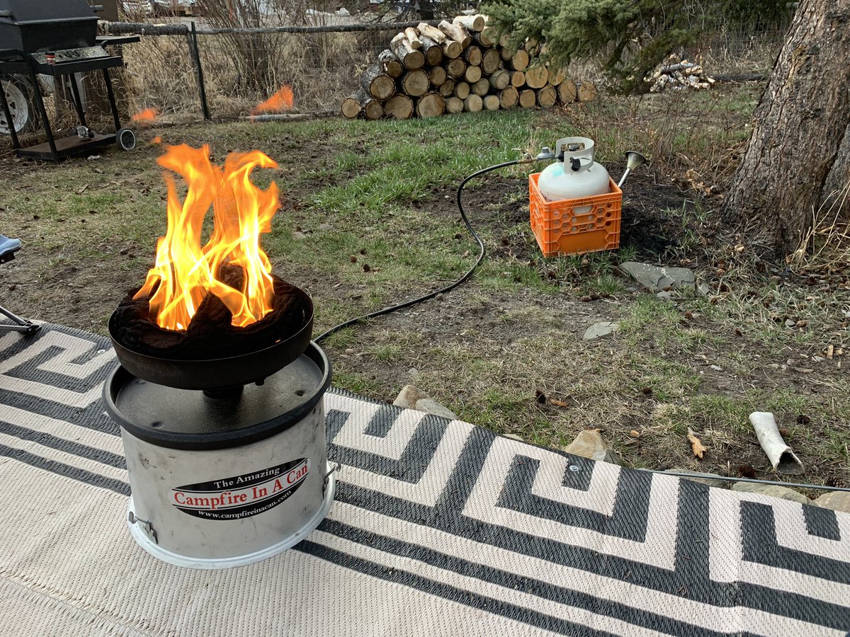 thetuscanyguy's tweet photo. Time for a weekend “campfire” lol. #Camping #weekend #fireban #campfire https://t.co/GvXSIJH2Kz