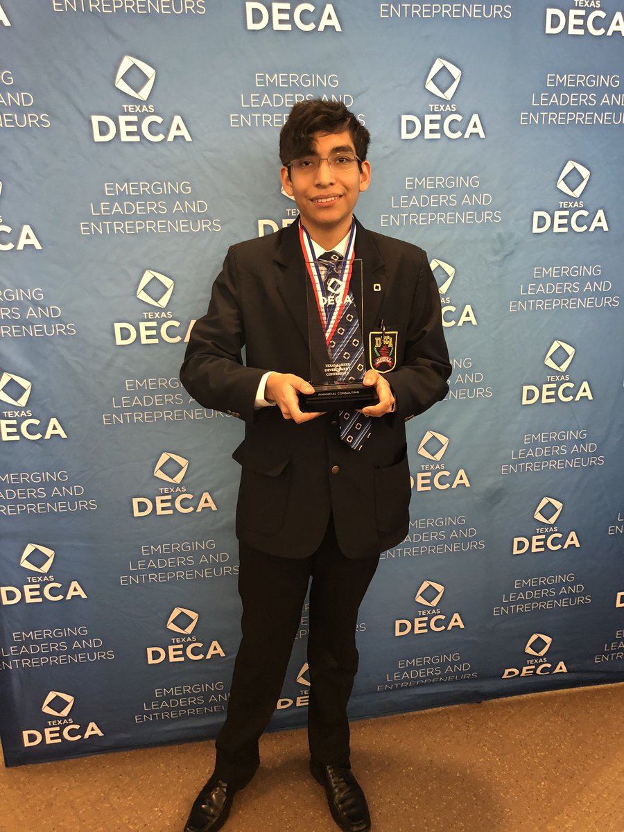 DECA ICDC would have been this week and Manases would have competed today. Manases, you are a brilliant student and even though ICDC did not take place, you’re still a champion. What an amazing year!! 
#deca #srhsdeca #texanpride #icdc <a href="/SamRayburn_HS/">Sam Rayburn High School</a> 
<a href="/PISDCareerTech/">PISD Career and Tech</a>