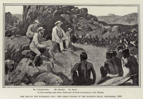 End of 1896: Rhodes’ and the Ndebele armyreached a stalemateQueen Lozikeyi led the peace negotiations through runners and guided the izindaba in the Matobo mountainsThis led to an amnesty and ceasefireSadly, the Ndebele people had already lost their best land and control