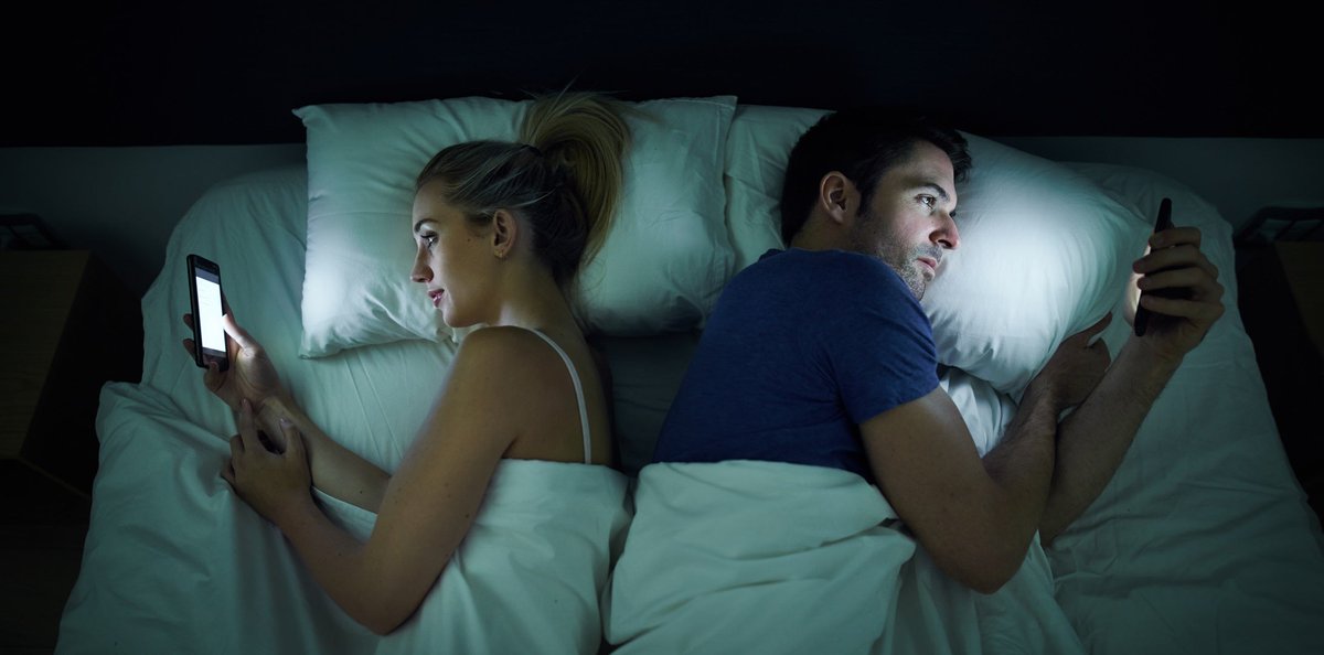 Our sleep is being ruined.Checking your phone just before bed and pinging those reward pathways get your brain out of the relaxed state that is optimal for sleep. Additionally, the blue light of our phones affects our sleep and melatonin levels.